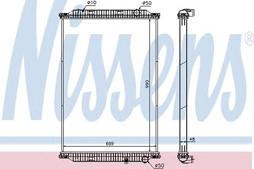 Радиатор охлаждения двигателя NISSENS