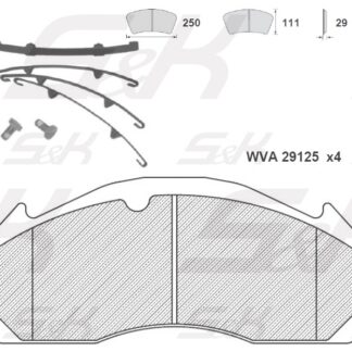 Колодки тормозные 29125 Premium Line (249.5x111.7x29.00) / S&K