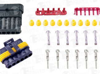 Комплект разъемов универсальных (7813067 + 7813062) 6 контактов / TE PARTS