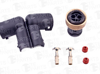 Разъём угловой, 2х контактный, с латунной гайкой М24Х1 (комплектация 2-pin, 2 упл / TE PARTS